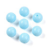 Opaque Solid Color Glass Beads GLAA-N007-8mm-A15-1