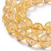 Natural Citrine Beads Strands G-E326-14mm-01-3