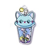 Transparent Printed Acrylic Pendants TACR-G042-01E-1