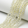 Electroplate Transparent Glass Beads Strands EGLA-A034-T2mm-H21-1