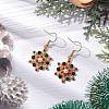 Christmas Alloy Rhinestone Dangle Earrings EJEW-JE06121-01-2