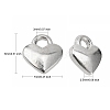 Tibetan Style Alloy Heart Charms TIBEP-LFH260Y-S-FF-2