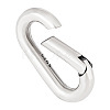 1Pc Rhodium Plated 925 Sterling Silver Spring Rings Clasp STER-PH0002-26-1