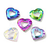 Electroplated Glass Pendants EGLA-O008-01-1