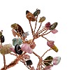 Natural Multicolor Tourmaline Chips & Agate Pedestal Display Decorations DJEW-A001-04F-3