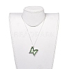 Glass Dangle Earring & Pendant Necklace Jewelry Sets SJEW-JS01076-03-6