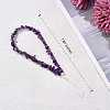 Natural Amethyst Chips Cell Phone Lanyard Wrist Strap HJEW-SW00018-02-2
