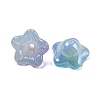 Iridescent Acrylic Bead Caps X-OACR-C021-08B-2