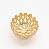 Multi-Petal Brass Hollow Bead Caps KK-O077-01-2