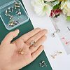 SUPERFINDINGS 12Pcs 2 Colors Brass Screw On Clip Earring Converter KK-FH0005-05-4