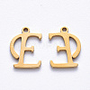 PVD Vacuum Plating 201 Stainless Steel Charms STAS-R105-E-G-1