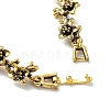 Vintage Alloy Flower Link Chain Bracelet for Women BJEW-A140-02AG-3