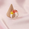 Dried Flower Clear Resin Finger Rings FS-WGF6920-01-1