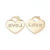 Brass Micro Pave Clear Cubic Zirconia Pendants ZIRC-L093-48G-2