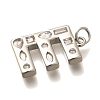 Brass Micro Pave Clear Cubic Zirconia Pendants KK-G521-01P-E-2