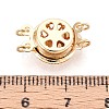 Rack Plating Flower Brass Box Clasps X-KK-QA183-99G-3