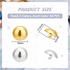 100Pcs 2 Colors 1-Hole Plating Acrylic Shank Buttons FIND-UN0016-03-3