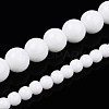 Opaque Solid Color Glass Beads Strands X-GLAA-T032-P8mm-02-5