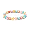 Acrylic Beaded Stretch Bracelet with Heart for Women BJEW-JB07564-1