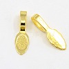 Tibetan Style Alloy Glue-on Flat Pad Bails K0P9R011-1