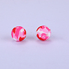 Printed Round Silicone Focal Beads SI-JX0056A-13-1