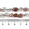 Natural Black Gold Rutilated Quartz Beads Strands G-P497-01A-16-5