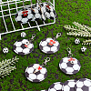Football Theme Printed Acrylic & Alloy Enamel Pendant Keychain KEYC-AB00046-5