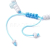 Dyed Natural White Jade Braided Bead Bracelets BJEW-JB10358-02-4