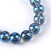 Electroplate Glass Beads Strands EGLA-Q062-8mm-A14-2