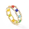Glass Seed Beads Rings for Teen Girl Women RJEW-TA00009-5