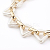 Acrylic & CCB Plastic Chain Necklaces NJEW-JN03329-01-2