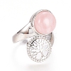 Mixed Gemstone Rings RJEW-G098-02A-P-3