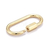 Brass Screw Carabiner Lock Charms ZIRC-E164-12G-4