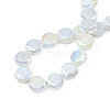 Electroplate Opaque Solid Color Glass Beads Strands EGLA-N002-27-A07-4
