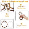 9Pcs 9 Style Plastic Cross Stitch Embroidery Hoops FIND-DC0004-90-5