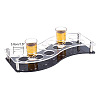 12 Holes S Shaped Transparent Acrylic Wine Glass Organizer Holder with Black Base ODIS-WH0019-13-7