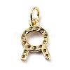 Brass Micro Pave Cubic Zirconia Charms ZIRC-F131-16G-08-2