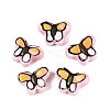 Hand Painted Butterfly Porcelain Beads PORC-Q006-05A-1