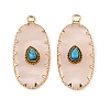 Natural Rose Quartz & Synthetic Turquoise Carved Pendants GG-CBA5963-02A-1