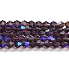 Transparent Electroplate Glass Beads Strands GLAA-F029-2mm-D04-1