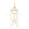 Geometric Natural Raw Quartz Crystal Suncatchers DJEW-PW0007-01A-1