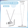 4Pcs Brass Enamel Trumpet Pendant Necklaces for Women NJEW-PH0001-58AS-2