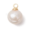 Natural Cultured Freshwater Pearl Two Sides Polished Charms PALLOY-JF04867-3