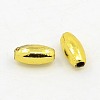 Plating Plastic Acrylic Rice Beads X-PACR-L004-03G-2