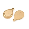 304 Stainless Steel Pendant Cabochon Settings STAS-L303-31G-2