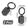 Rectangle with Paw Print 304 Stainless Steel Pet Memorial Urn Ashes Keychains STAS-WH0029-80EB-2
