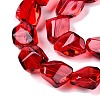 Electroplate Glass Beads Strands X-EGLA-N012-05A-3