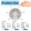 560Pcs 3 Styles Iron Screw Eye Pin Peg Bails IFIN-AR0001-32P-2