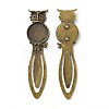 Iron Bookmark Cabochon Settings PALLOY-N0084-20AB-NF-2