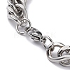Tarnish Resistant 304 Stainless Steel Cuban Link Chain Bracelets STAS-A028-B064P-A-3